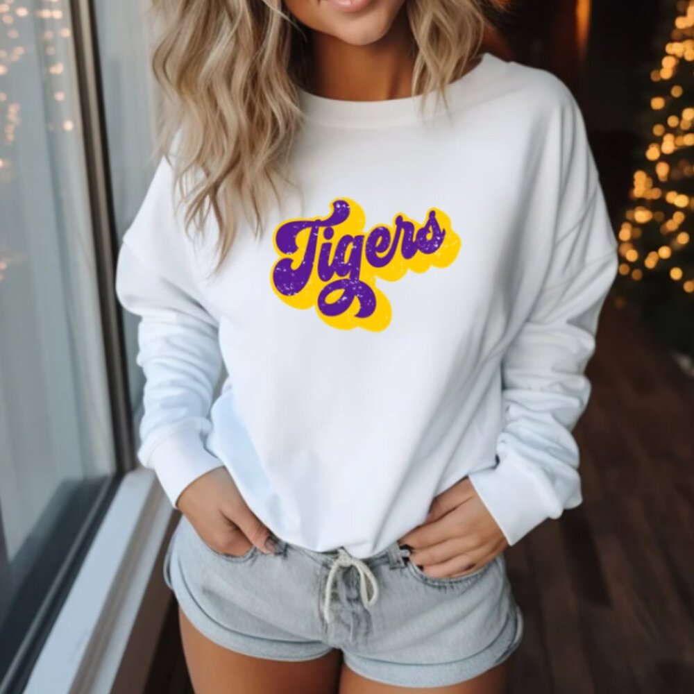 Tigers (Retro) Sweatshirt (Color: White/ New)